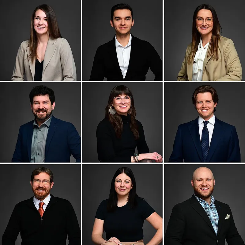 Consistent employee headshots for Denver company — matching backgrounds and lighting